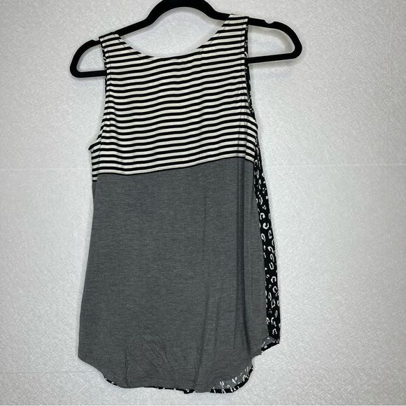 Anthropologie Dolan Mixed Media Animal Print Striped Tank XS - Picture 5 of 5